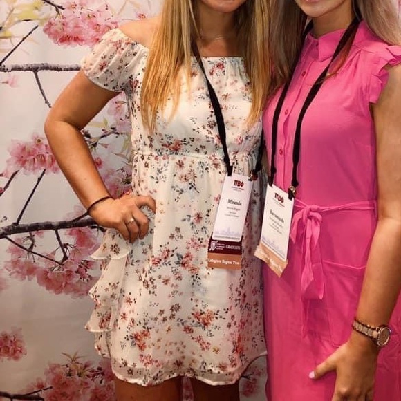 Cream floral dress - size M - Picture 5 of 5